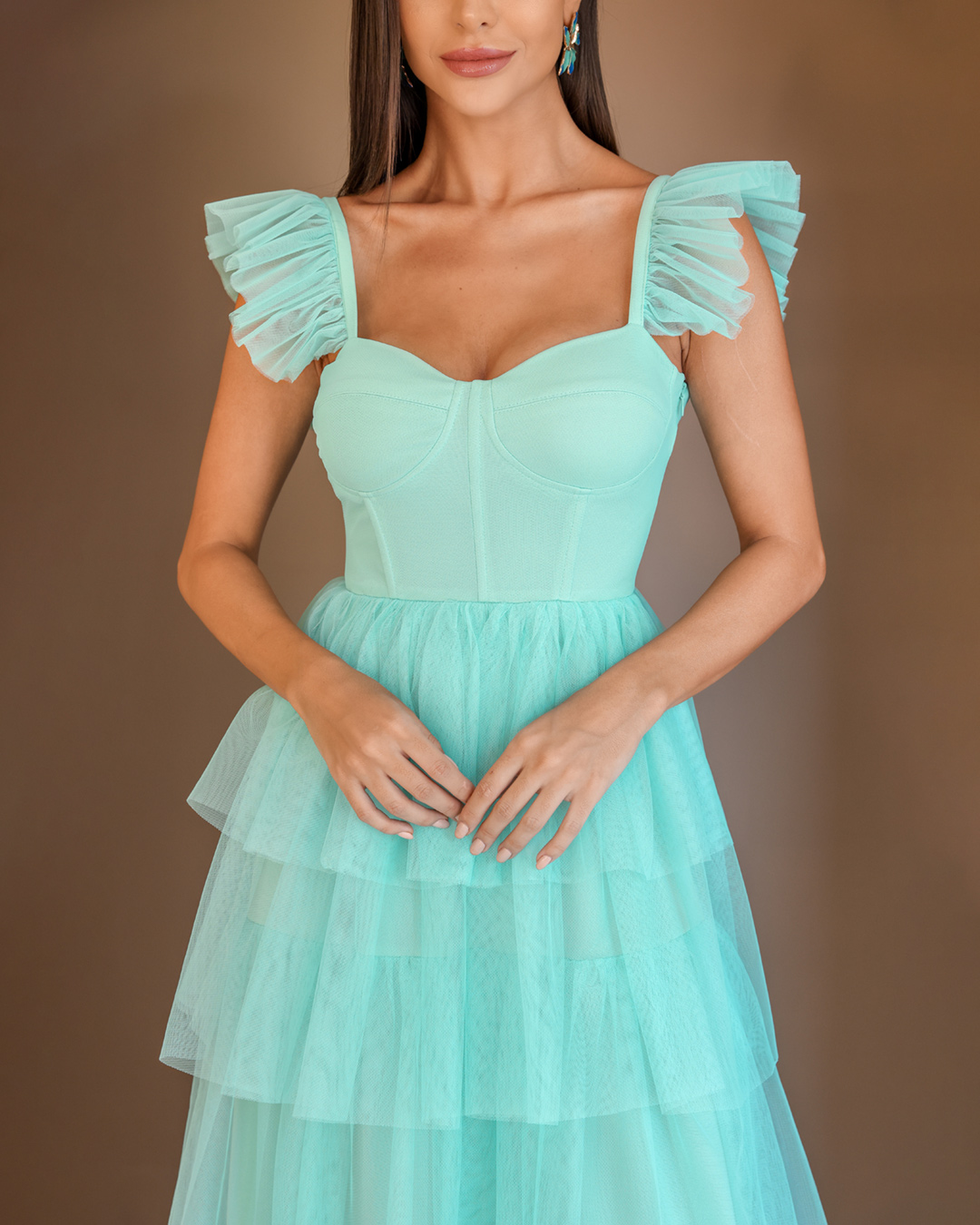 Dot Clothing - Vestido Dot Clothing Longo Camadas Verde Menta - 2196VERDEME