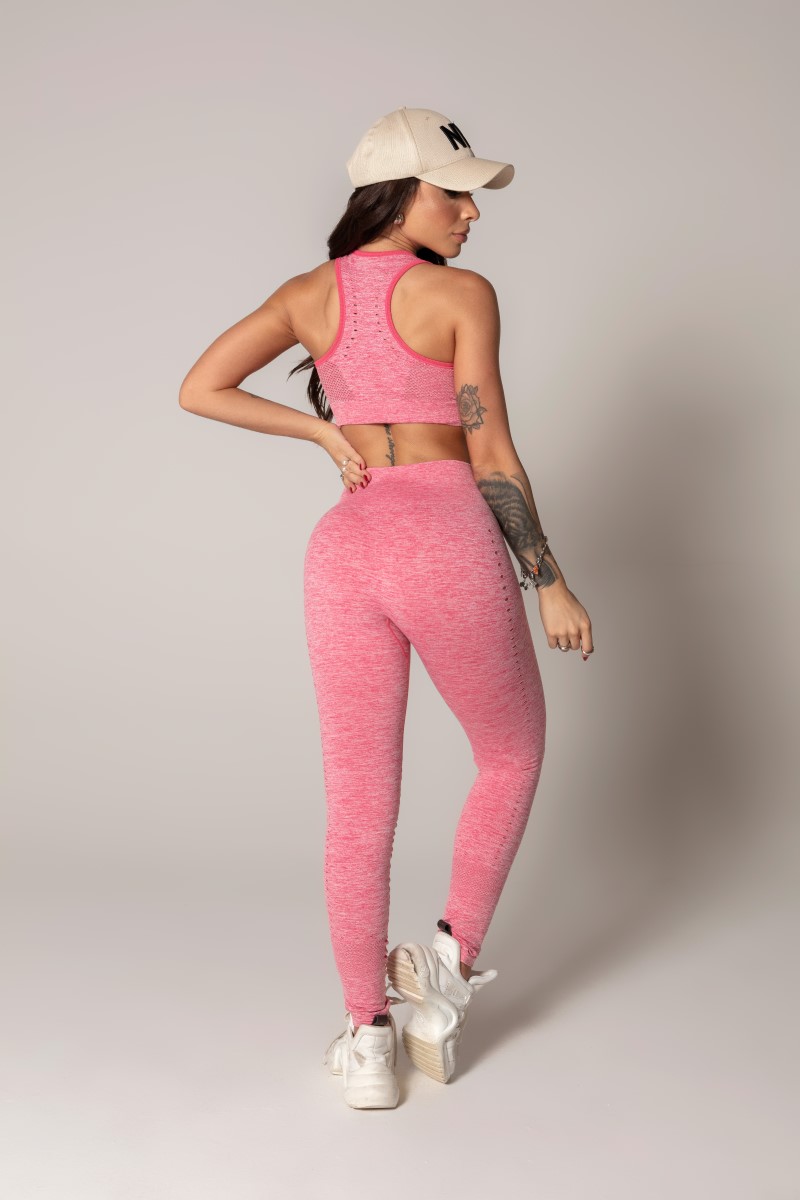 Hipkini - Legging Ambition Seamless Rosa Mesclado - 33330488