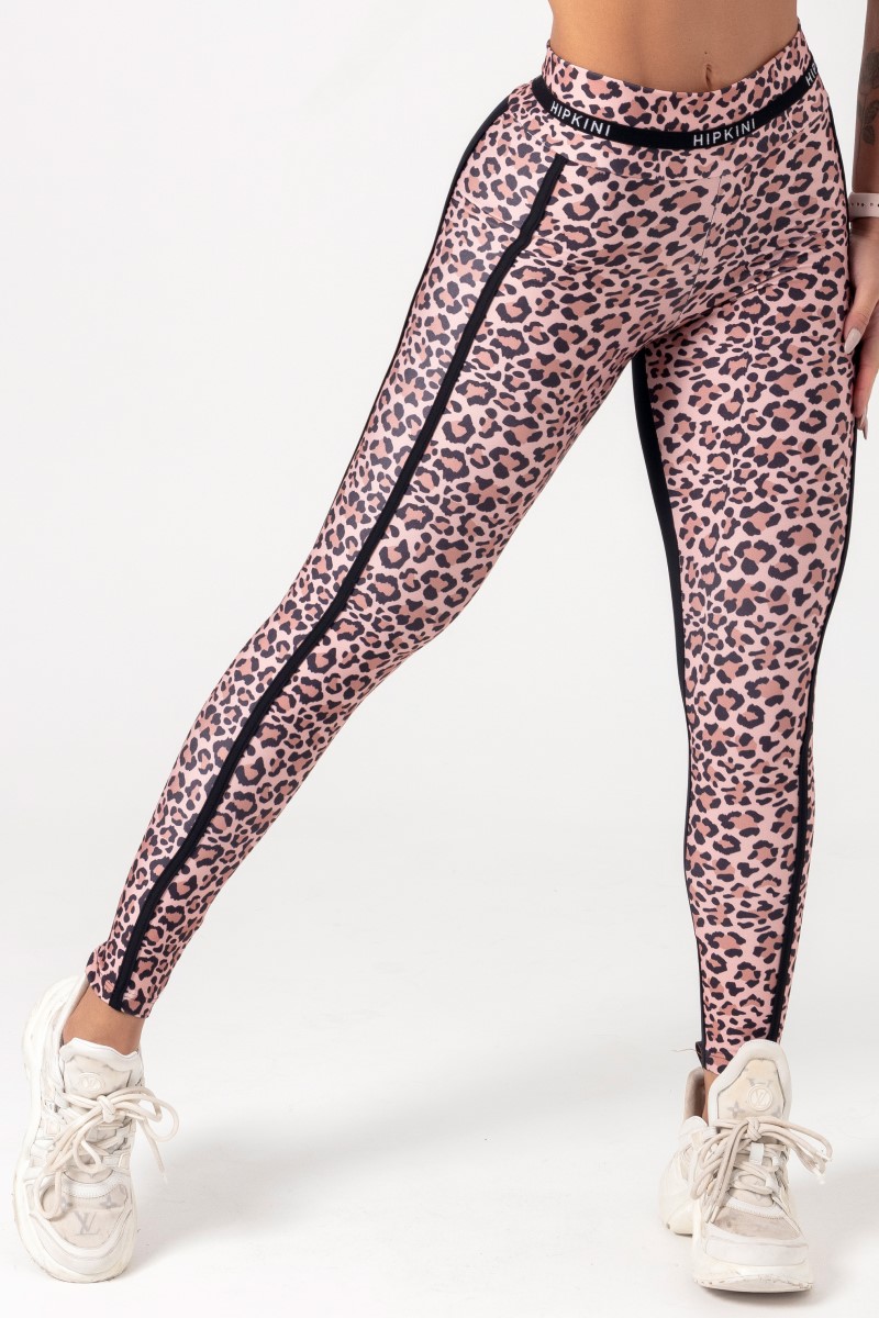 Hipkini - Ambition Legging Black Animal Print Onça Marrom - 33330434