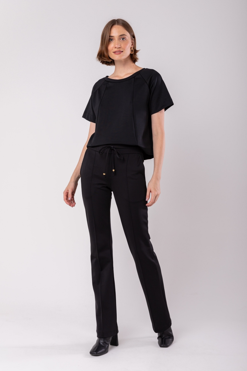 Hidrogênio - RAGLAN BLOUSE WITH SHORT SLEEVES BLACK - 19969001