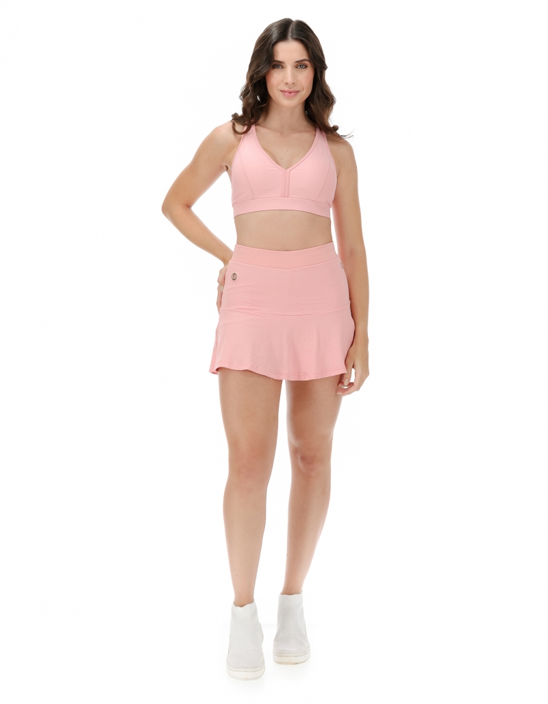 Vestem - Conjunto Top e Saia Leblon Rosa Romance - CJ40.C0243