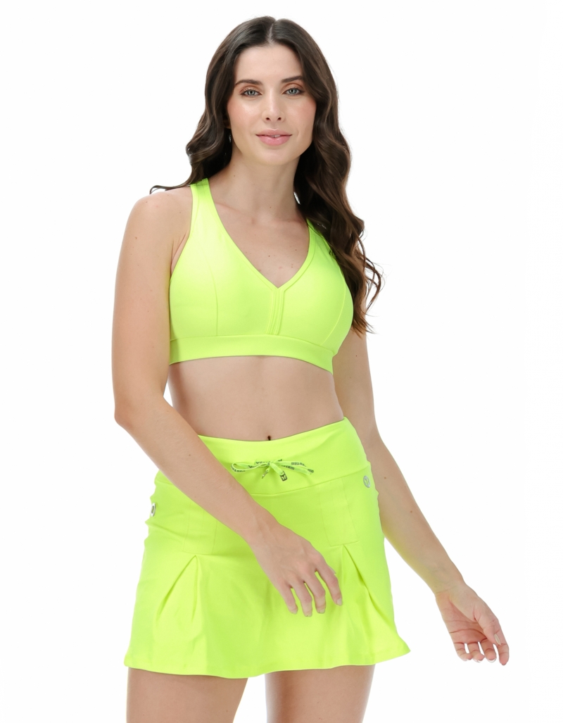 Vestem - Neon Yellow Vip Top and Skirt Set - CJ42.C0009