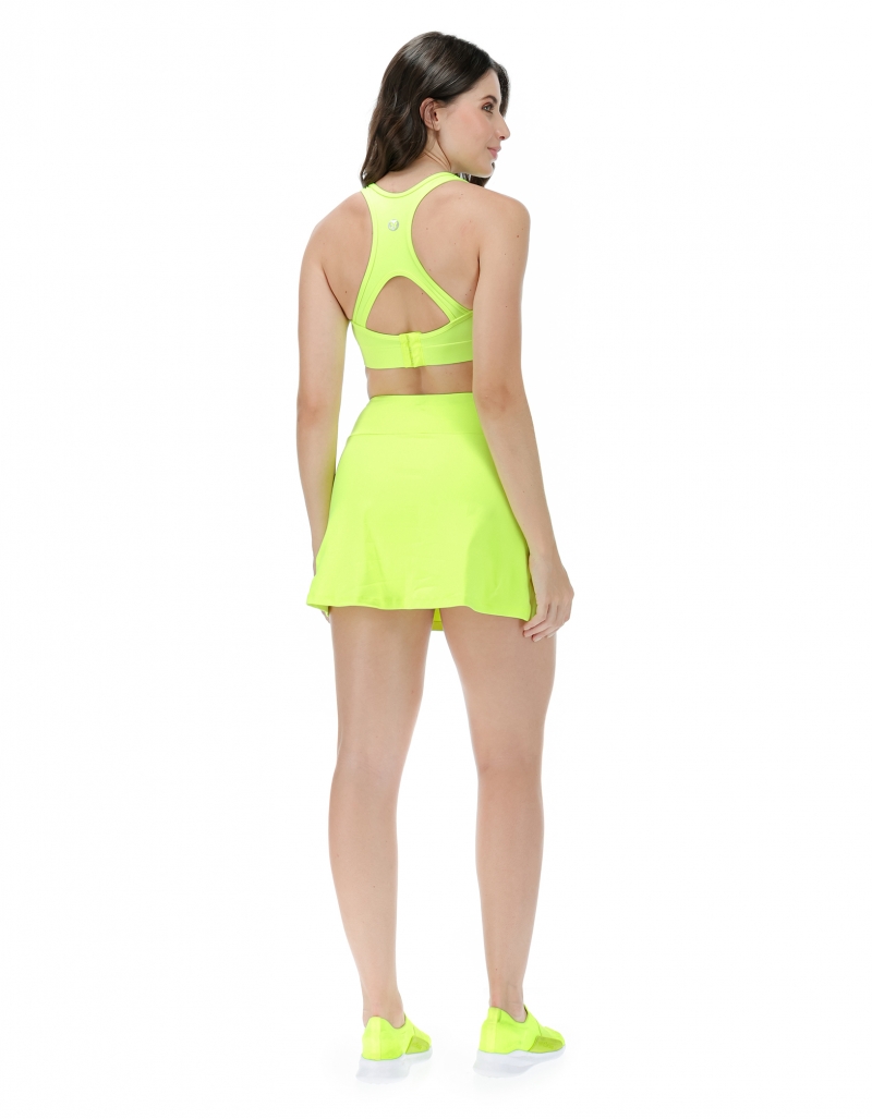 Vestem - Neon Yellow Vip Top and Skirt Set - CJ42.C0009