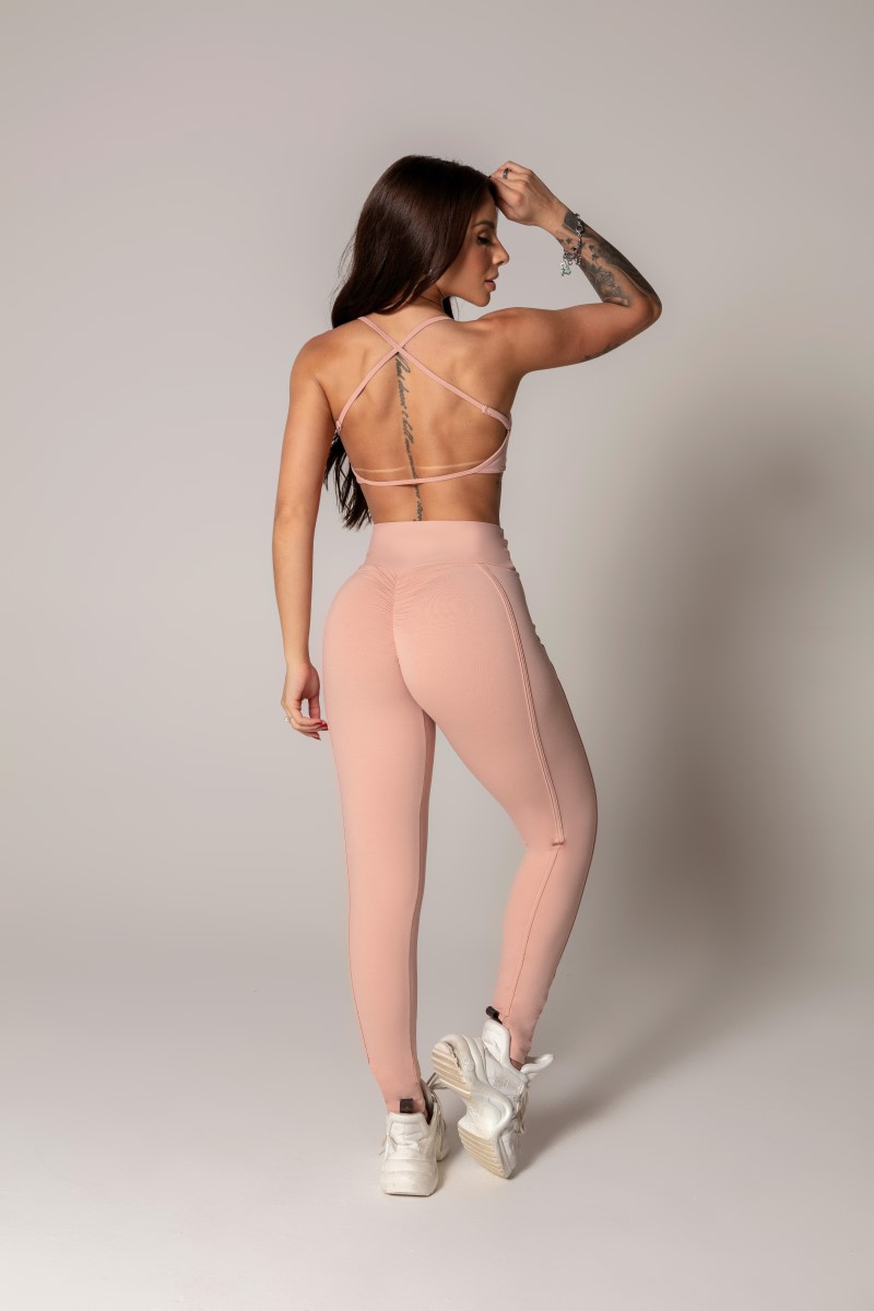 Hipkini - Ambition Nude leggings with crossed waistband - 33330431