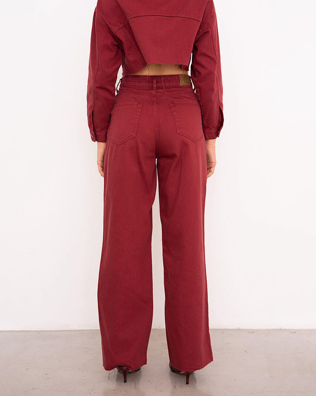 Alcance Jeans - Pants Reach Jeans Wide Leg Bordo - 08152BORDO