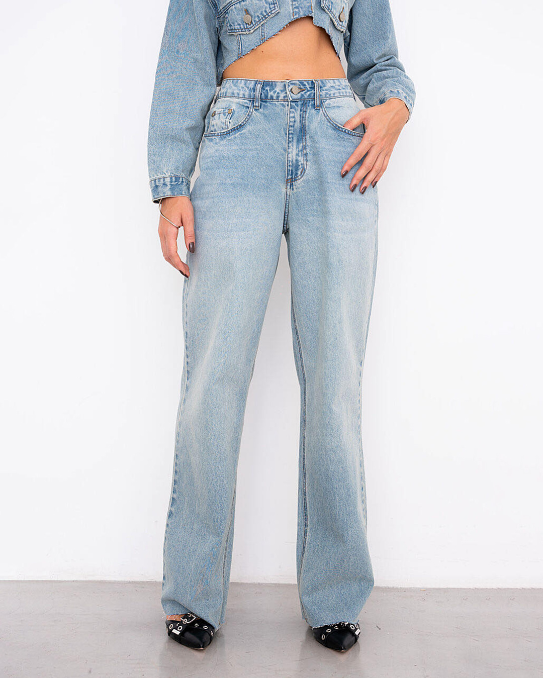 Alcance Jeans - Pants Reach Wide Leg Jeans Light Blue - 08146AZCL