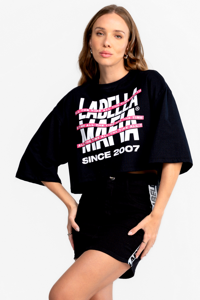 Labellamafia - Cropped Tees Black Labellamafia - 32303