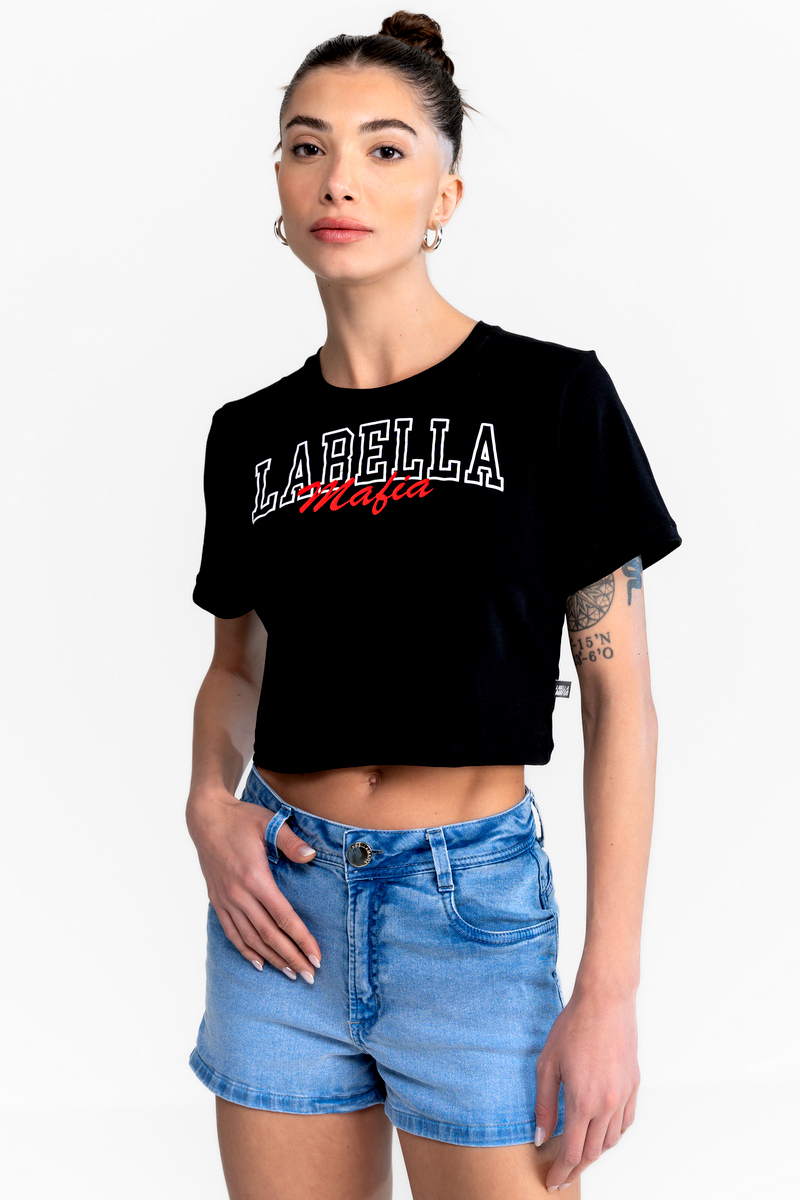 Labellamafia - Cropped Tees Black Labellamafia - 32733