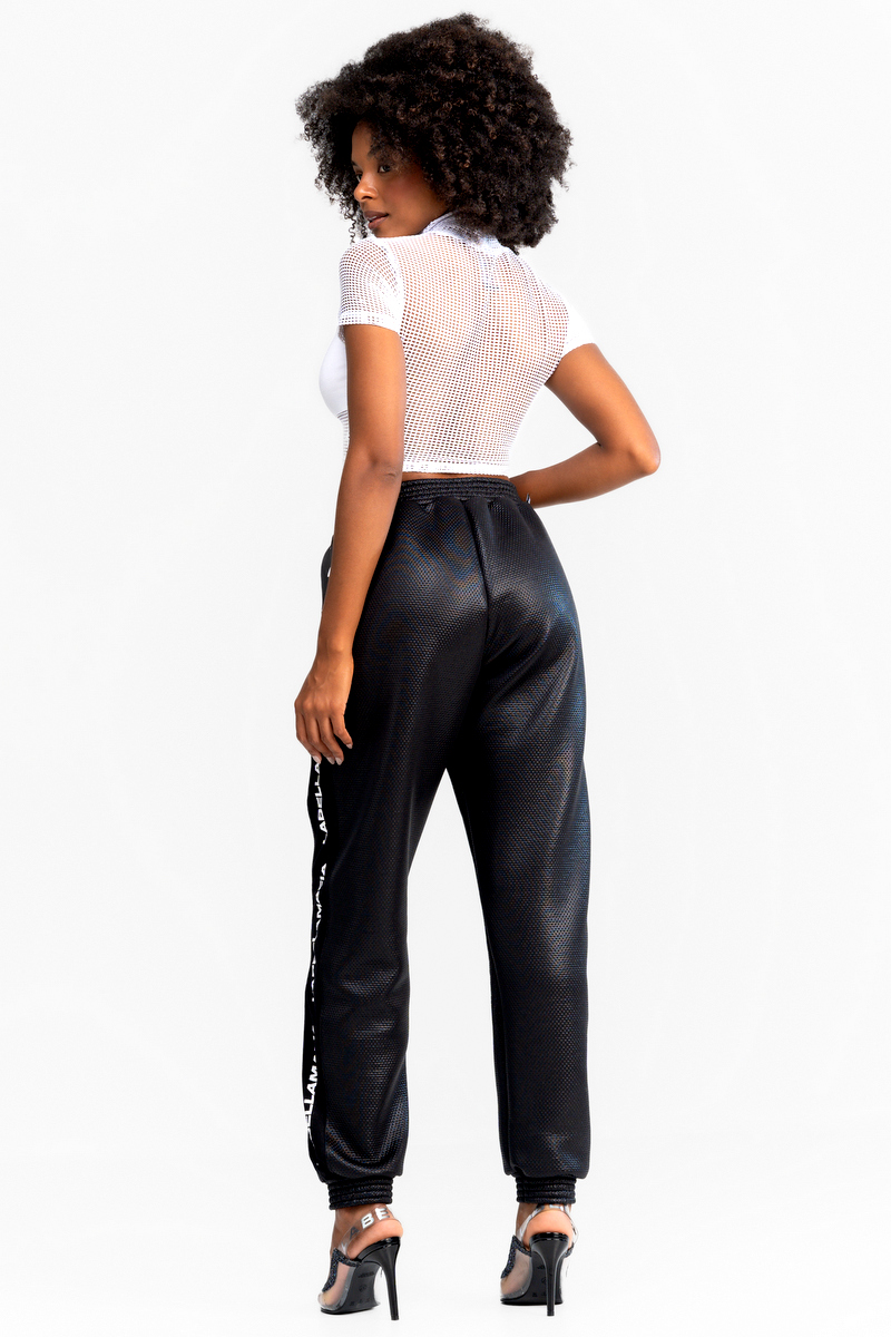 Labellamafia - Labellamafia Black Streetwear Pants - 32462