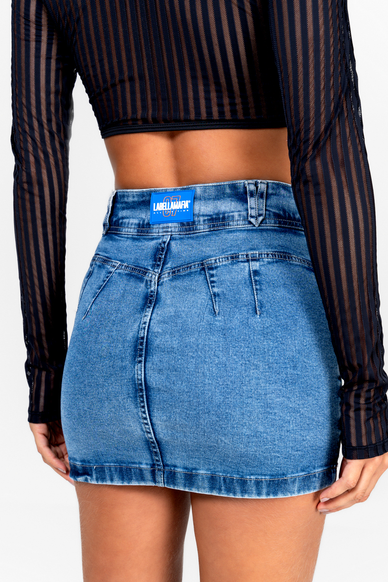 Labellamafia - Labellamafia Blue Denim Skirt - 31411