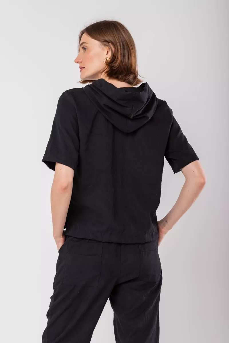 Hidrogênio - BLACK HOODED BLOUSE - 19941001 Hidrogênio - BLACK HOODED BLOUSE - 19941001