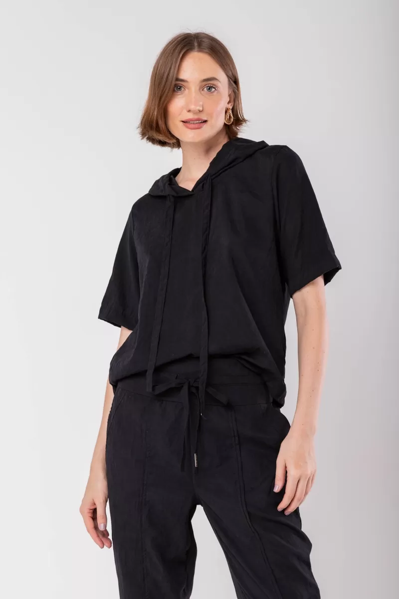 Hidrogênio - BLACK HOODED BLOUSE - 19941001 Hidrogênio - BLACK HOODED BLOUSE - 19941001