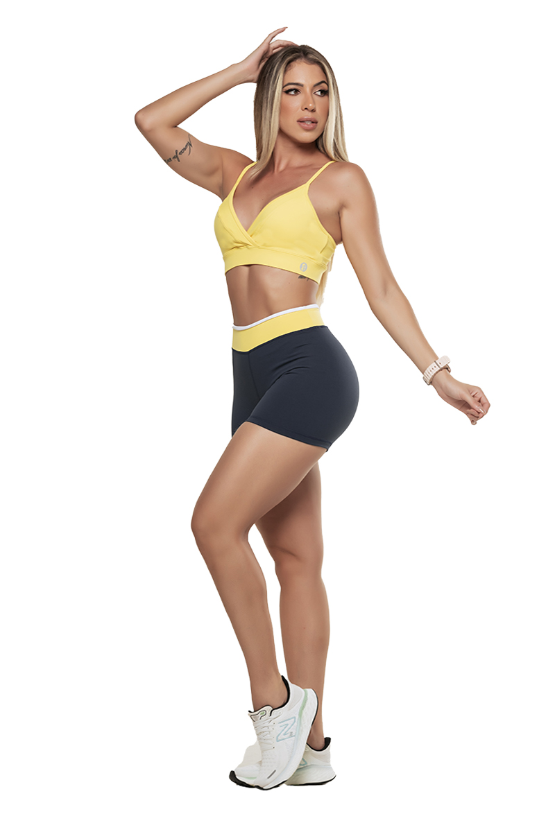 Garotafit - Conjunto Dili Marinho/ Amarelo - SCJ100LMJP