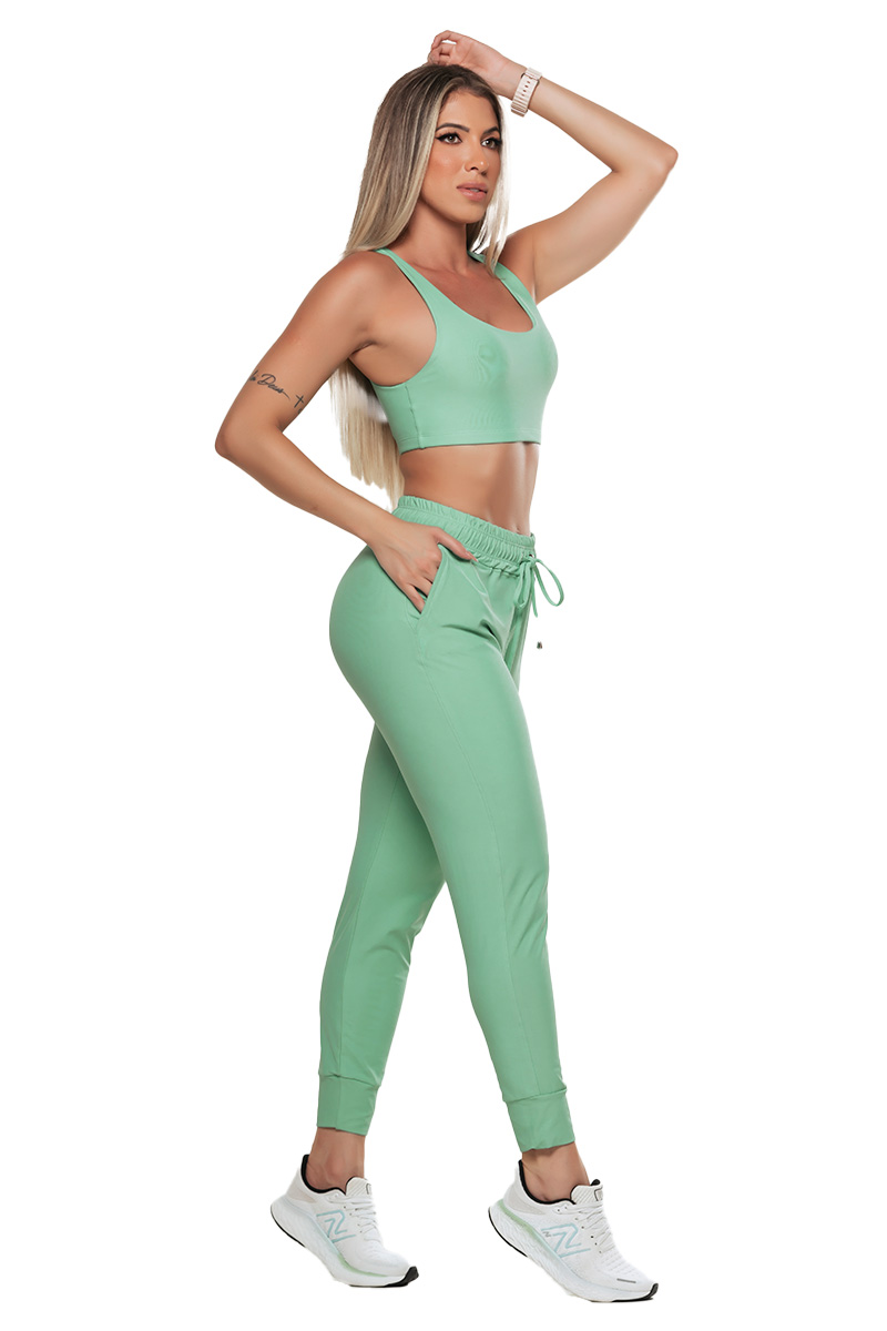 Garotafit - Conjunto Caracas Verde Oldmint - FCS266HC