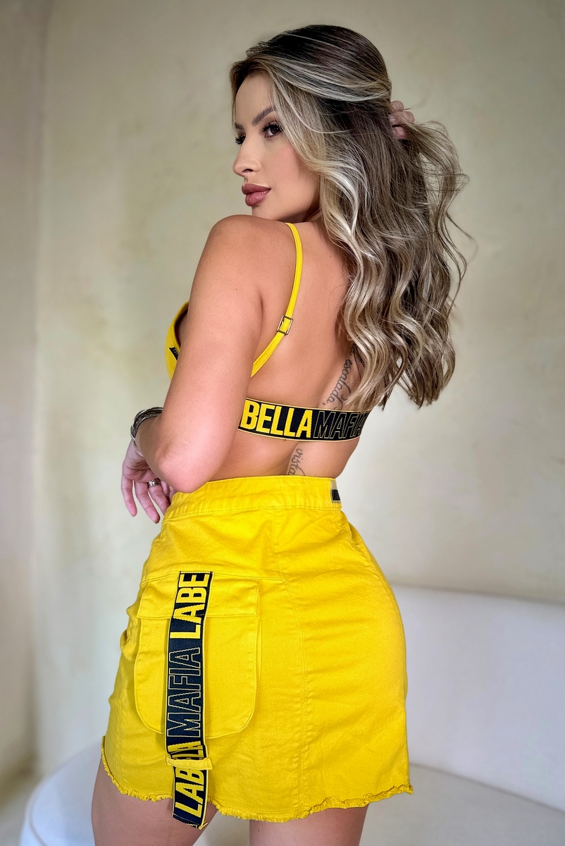 Labellamafia - Labellamafia Yellow Jeans Top - 31425