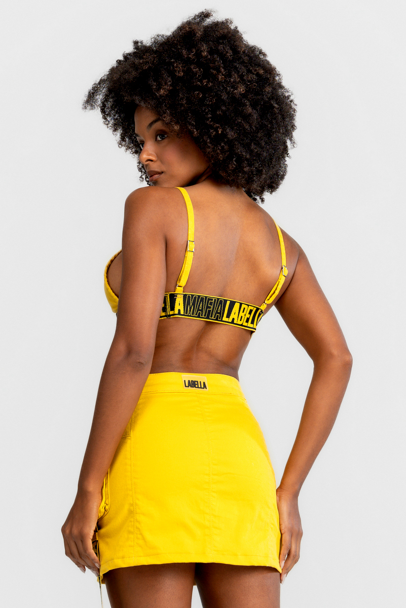 Labellamafia - Top Jeans Amarelo Labellamafia - 31425