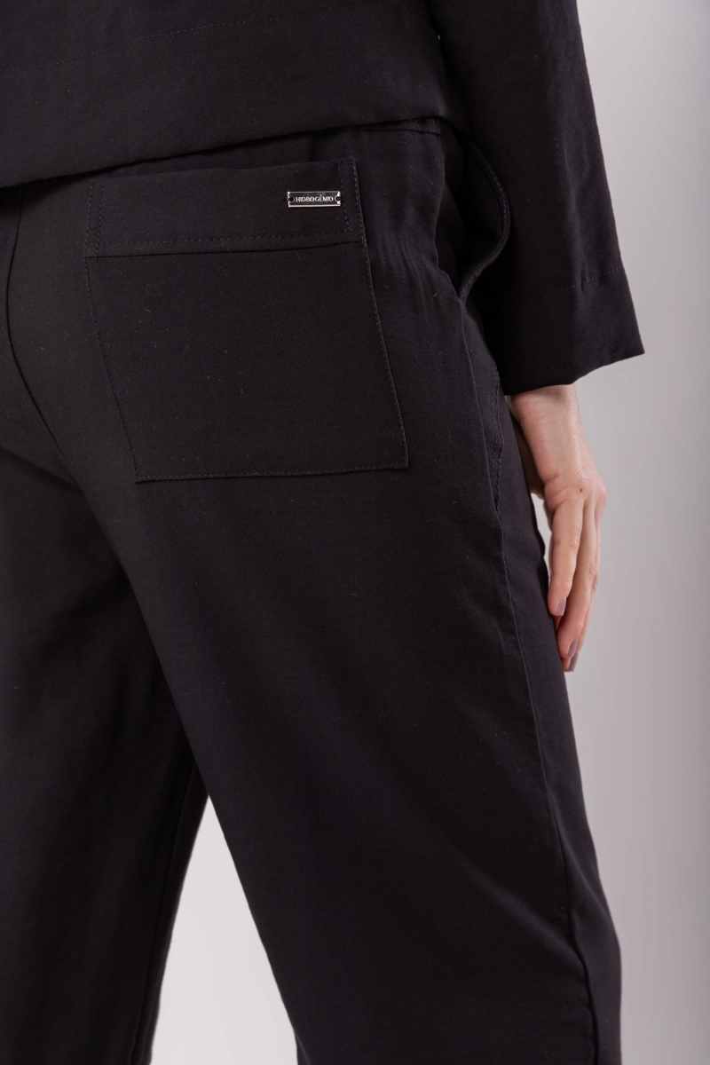 Hidrogênio - ROSEANE STRAIGHT TROUSERS BLACK - 19956001