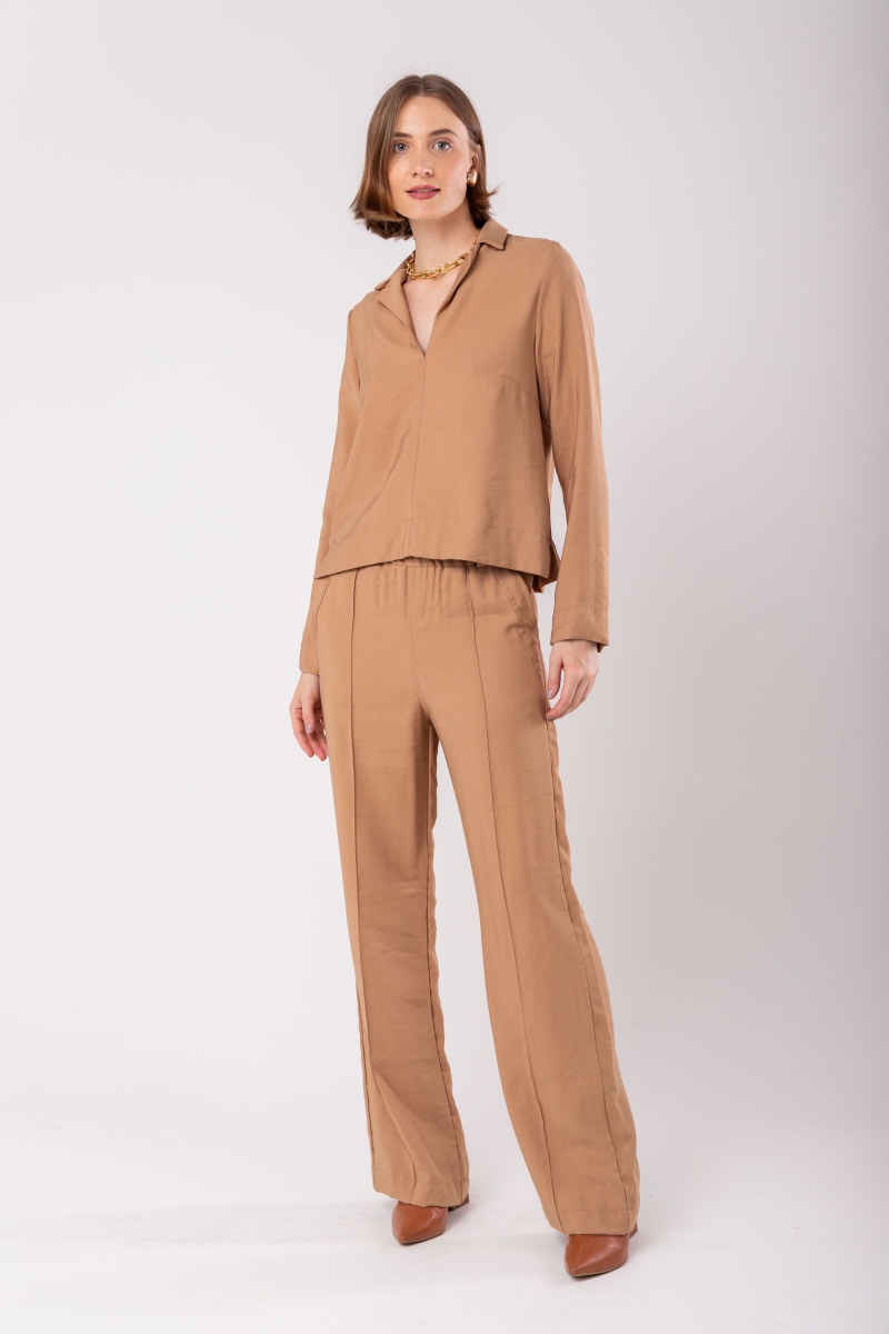 Hidrogênio - ROSEANE BUTTERNUT STRAIGHT PANTS - 19956477