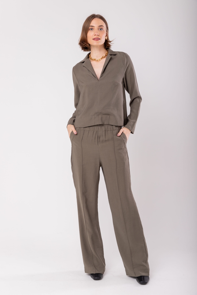 Hidrogênio - ROSEANE MILITARY STRAIGHT PANTS - 19956005