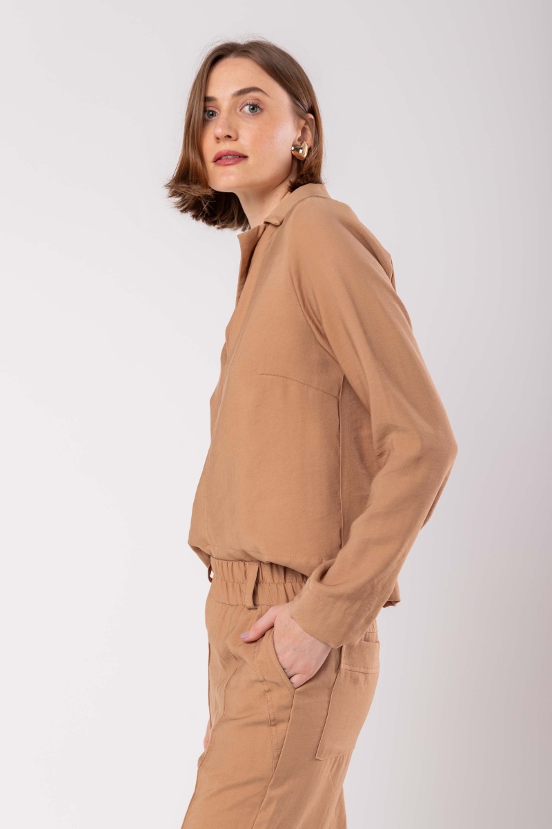 Hidrogênio - LONG SLEEVE BLOUSE WITH BUTTERNUT COLLAR - 19955477