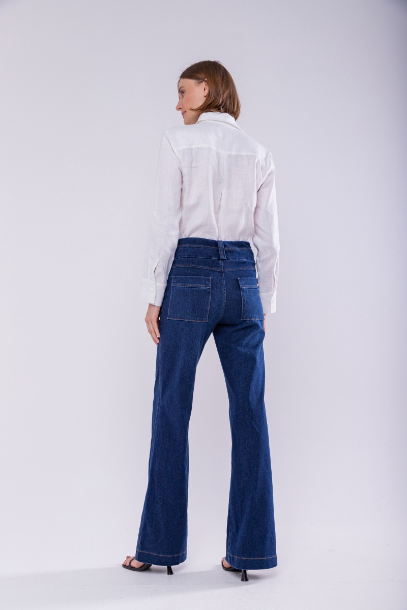 Hidrogênio - PETRA JEANS STRAIGHT PANTS - 19898042