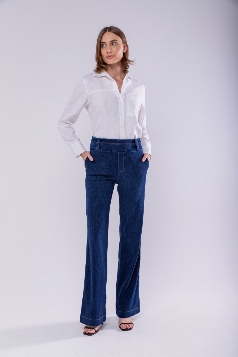 Hidrogênio - PETRA JEANS STRAIGHT PANTS - 19898042