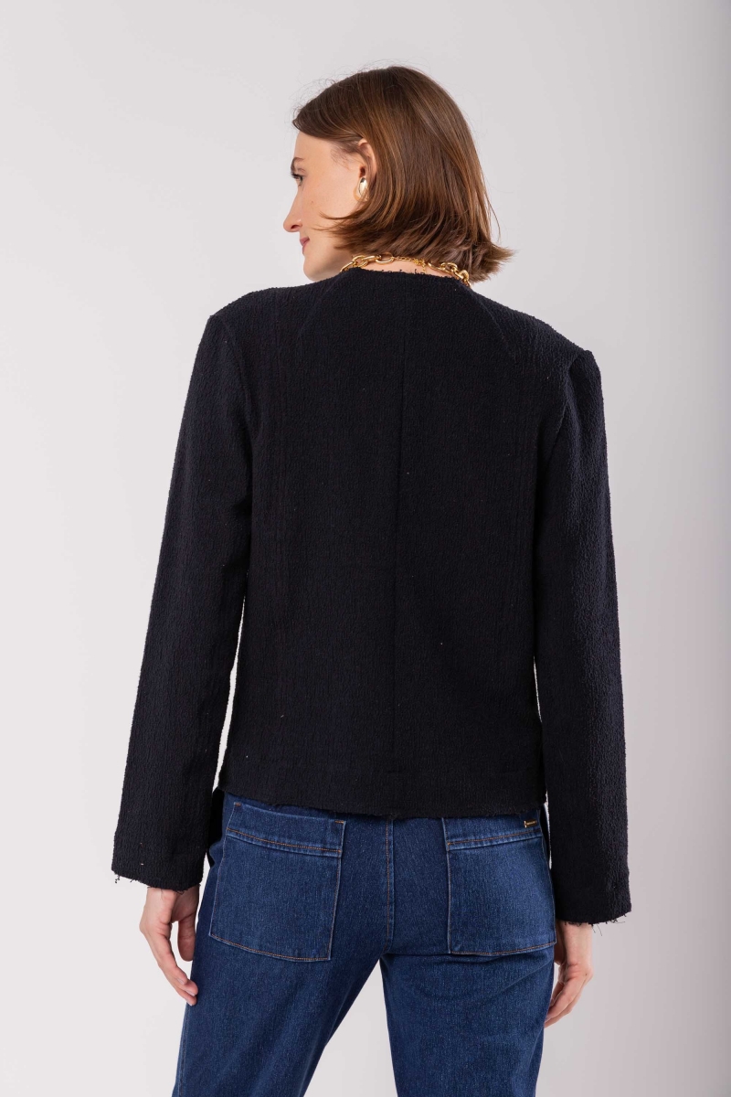 Hidrogênio - THREAD JACKET WITH POCKETS BLACK - 19980001