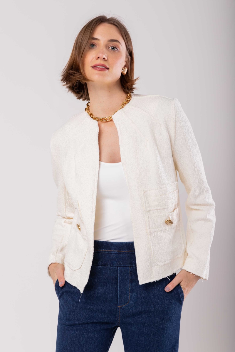 Hidrogênio - THREAD JACKET WITH POCKETS OFF WHITE - 19980018