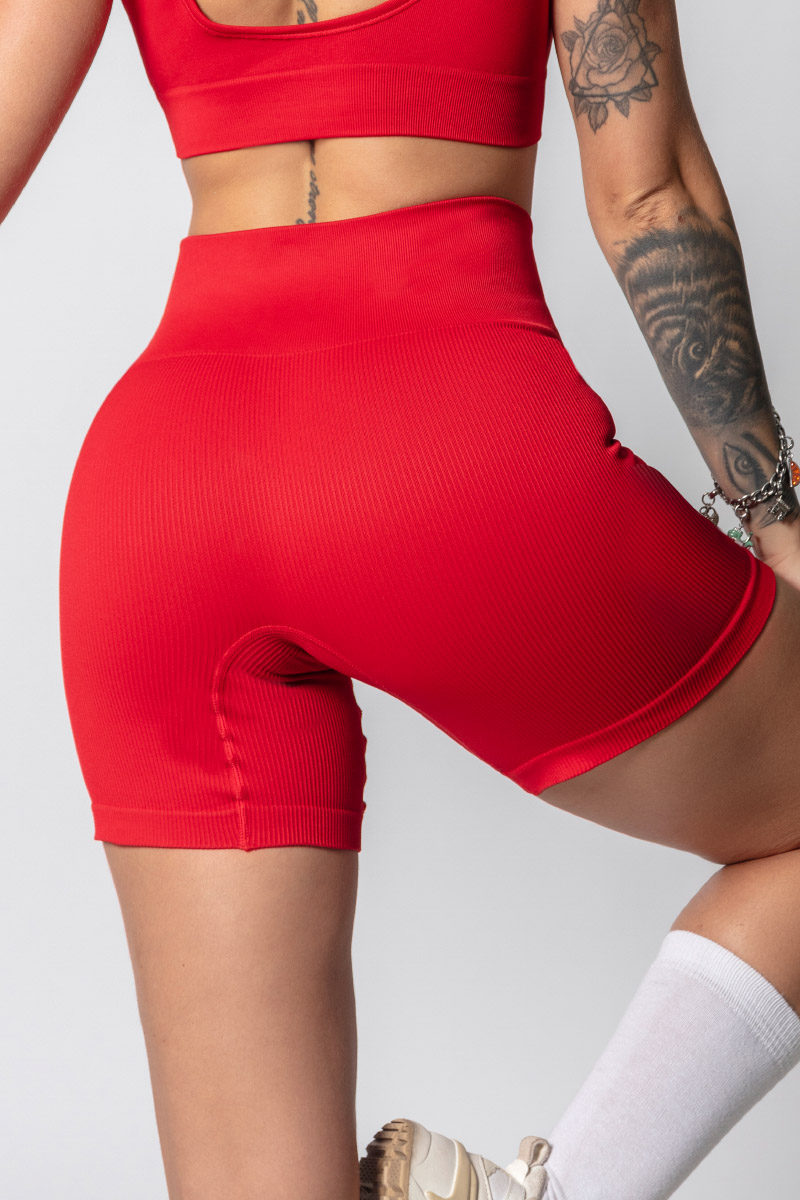 Hipkini - Shorts JTC Seamless Vermelho Canelado - 33330529