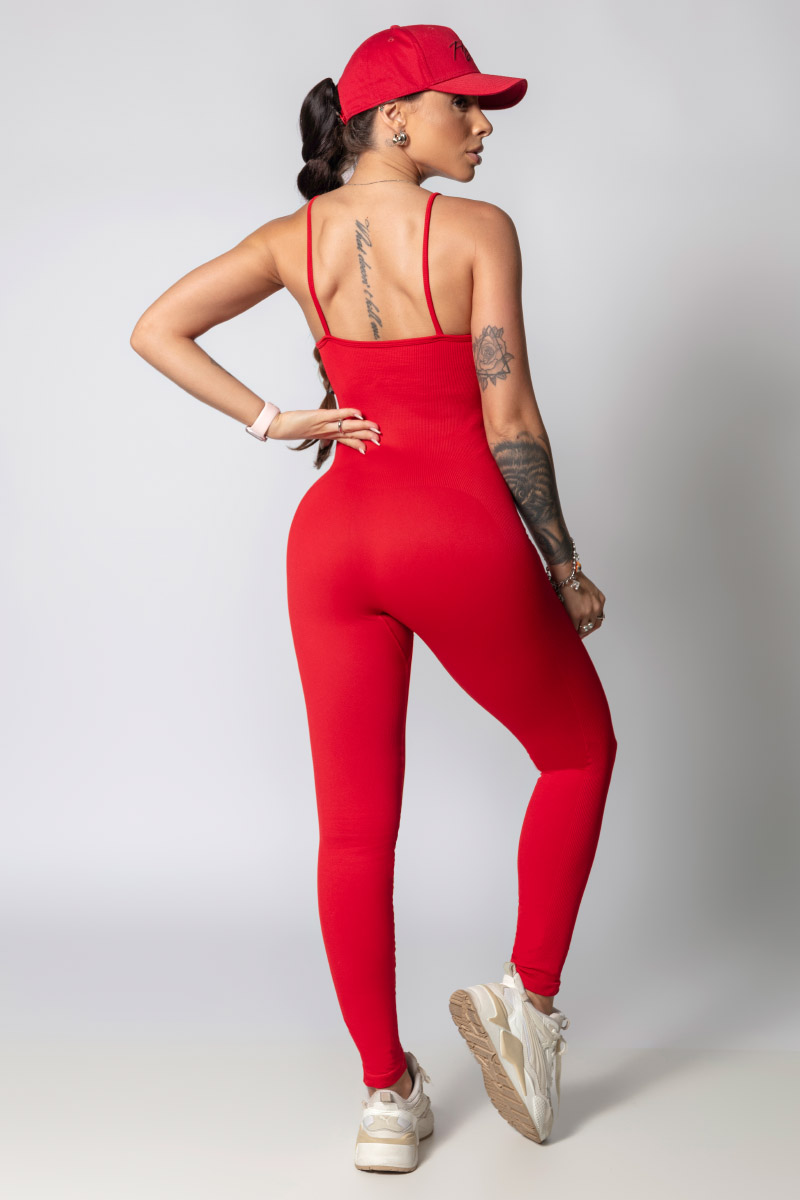 Hipkini - JTC Seamless Red Jumpsuit - 33330521