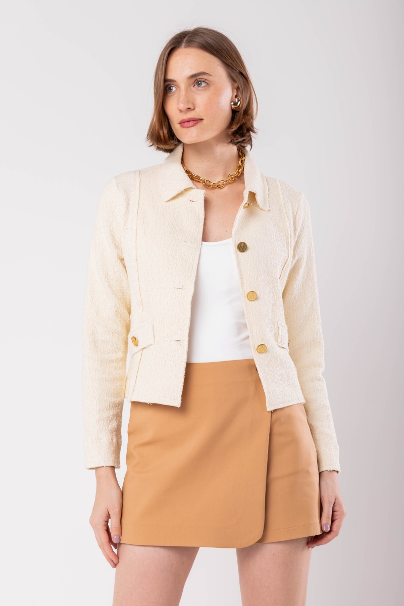 Hidrogênio - THREAD JACKET WITH LAPEL AND PEARL BUTTONS - 19957202