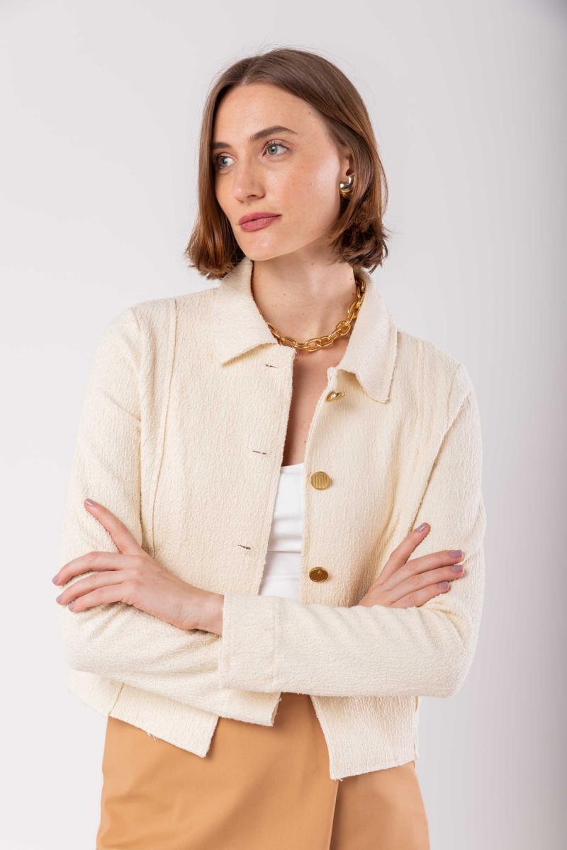 Hidrogênio - THREAD JACKET WITH LAPEL AND PEARL BUTTONS - 19957202