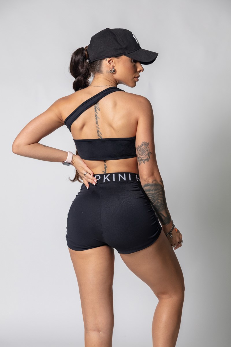 Hipkini - JTC Black Draped Shorts - 33330495