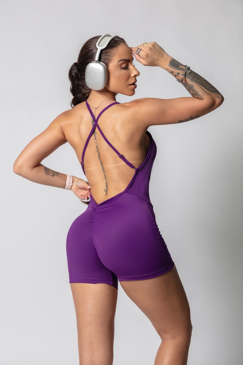 Hipkini - JTC Purple Romper with Rubber - 33330513