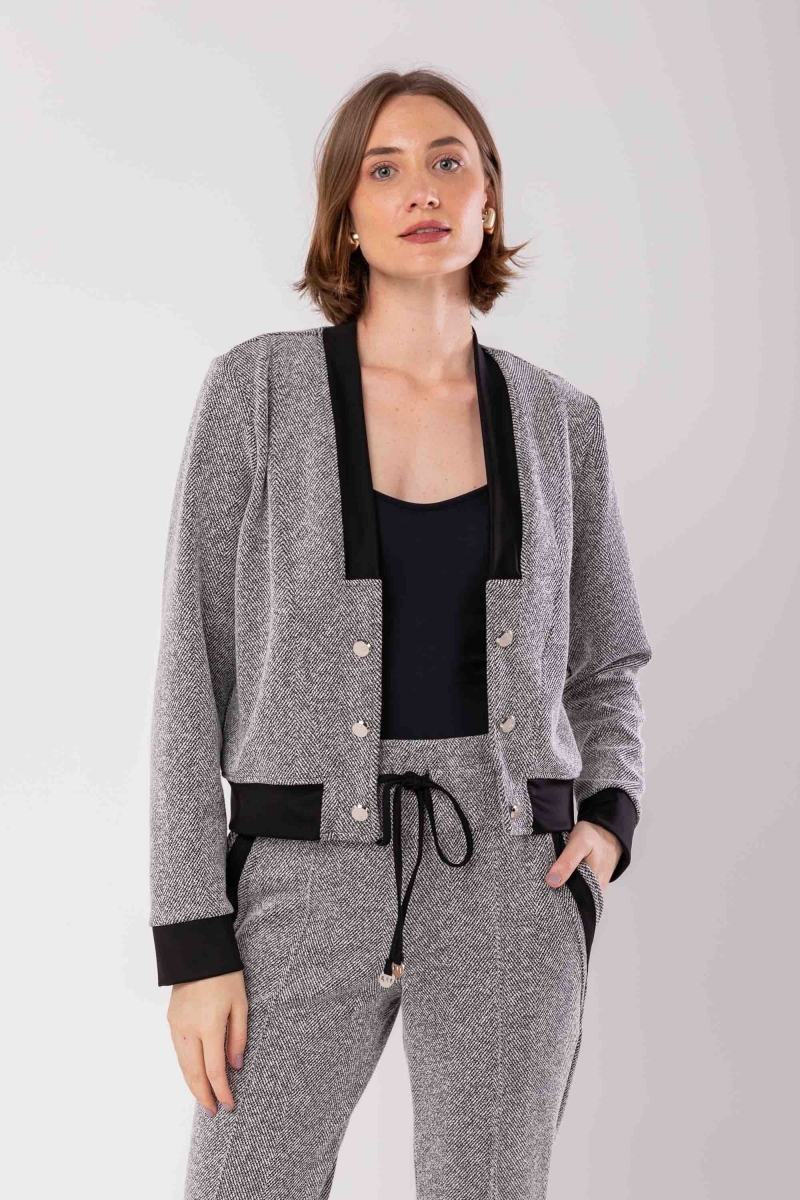 Hidrogênio - JACQUARD JACKET WITH CUTOUTS - 20000213