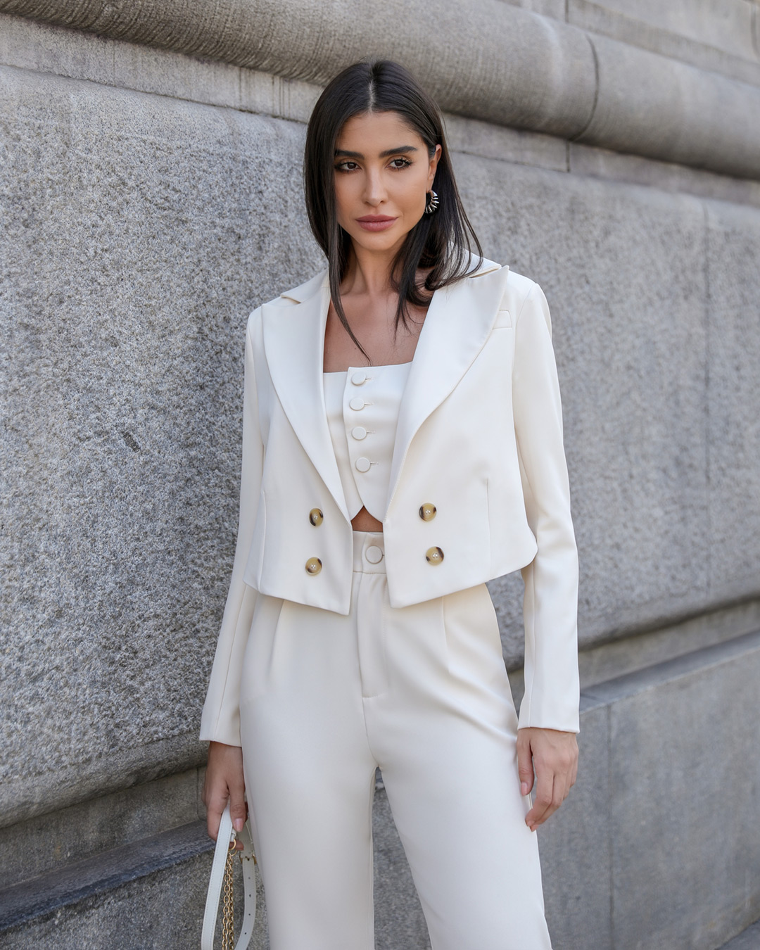 Dot Clothing - Blazer Cropped Dot Clothing Tailoring Offwhite - 2306BLOFF