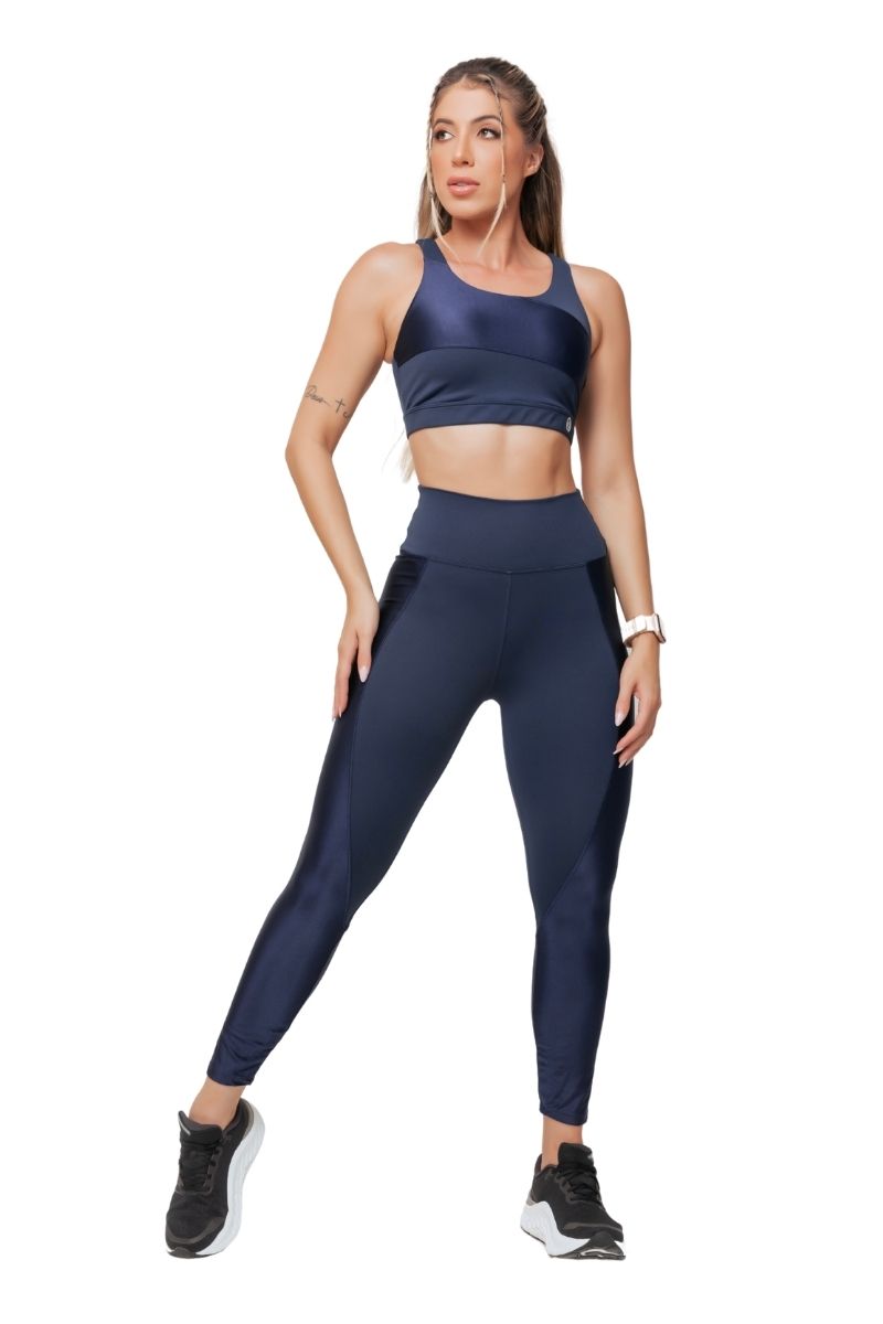 Garotafit - Conjunto Kuang Azul Marinho - FCS350LM