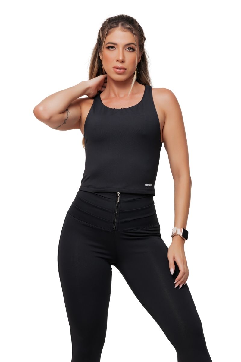 Garotafit - Blusa Jeju Preta - BL220A