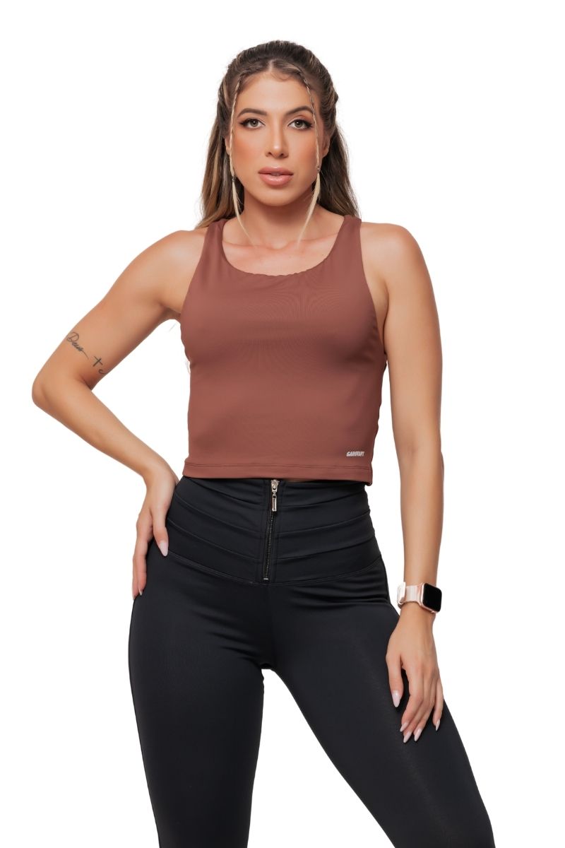 Garotafit - Blusa Jeju Marrom - BL220M