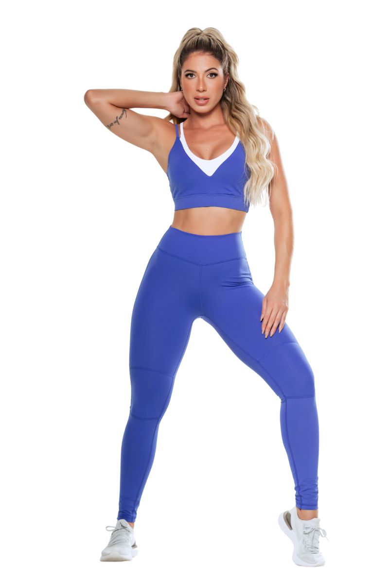 Garotafit - Conjunto Oriana Azul Bic - FCS330LB