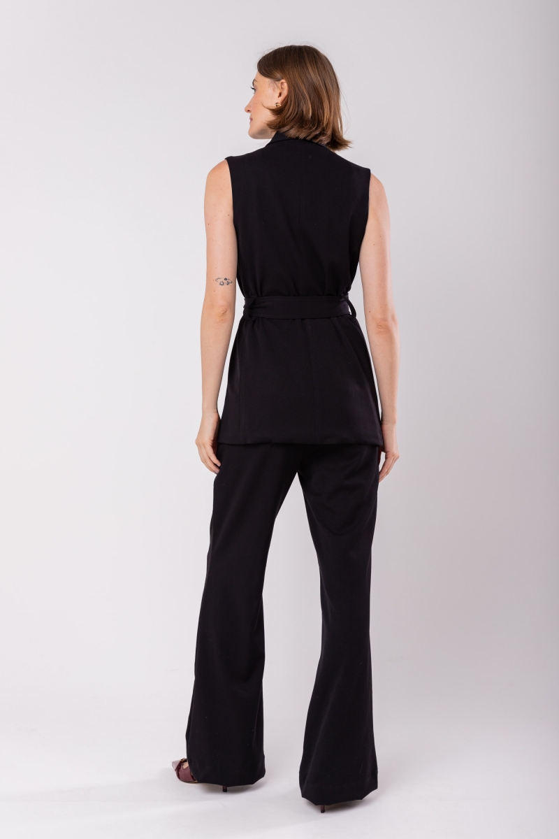 Hidrogênio - BLACK PEONIA STRAIGHT TROUSERS - 19909001