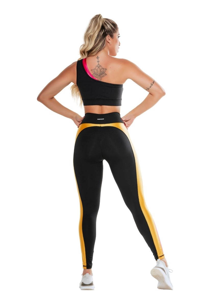 Garotafit - Conjunto Malaquita Preto - FCS218A