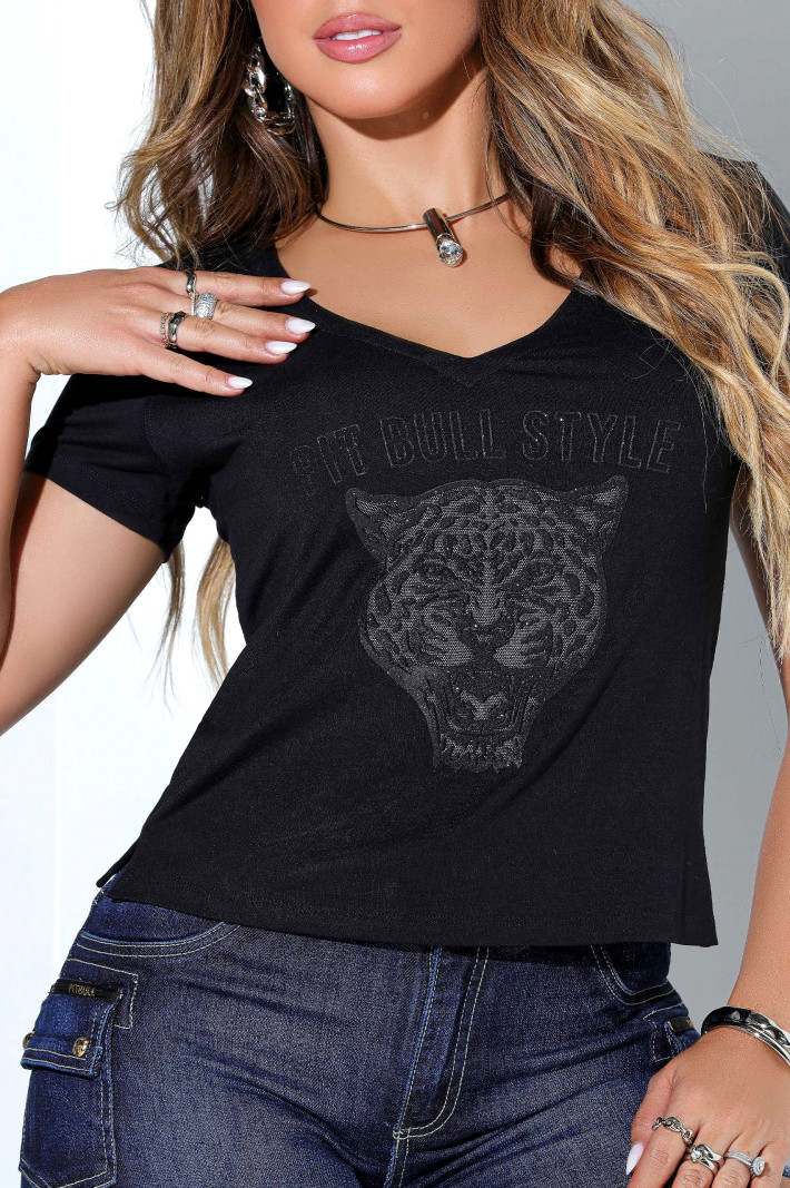 Pit Bull Jeans - Pit Bull Black T-Shirt - 70441