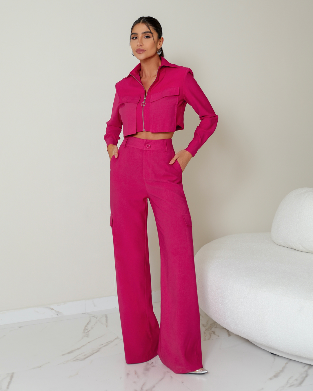 Dot Clothing - Conjunto Dot Clothing Pantalona Pink - 1897PINK