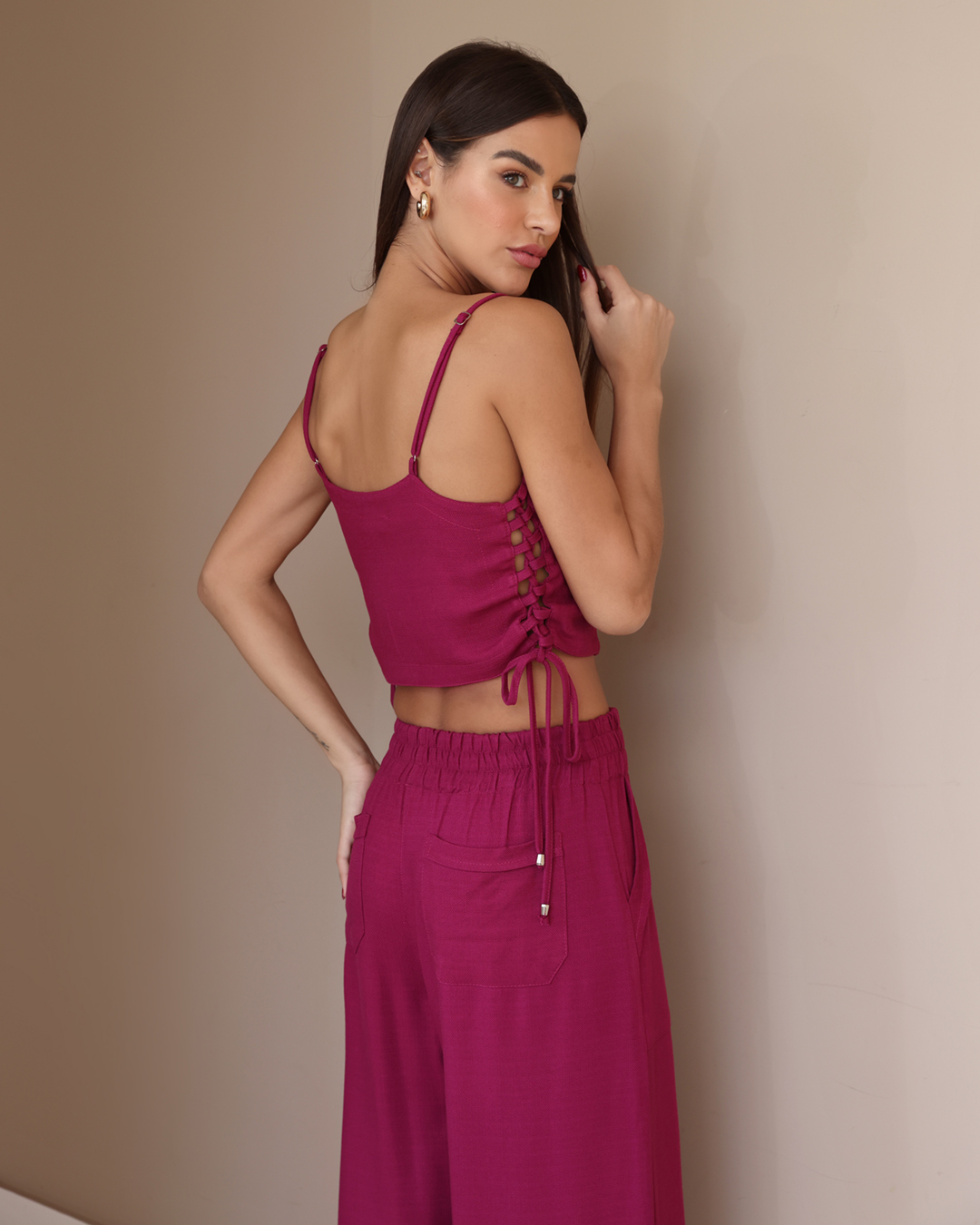 Dot Clothing - Conjunto Dot Clothing Calça Fucsia - 2324FUCSIA