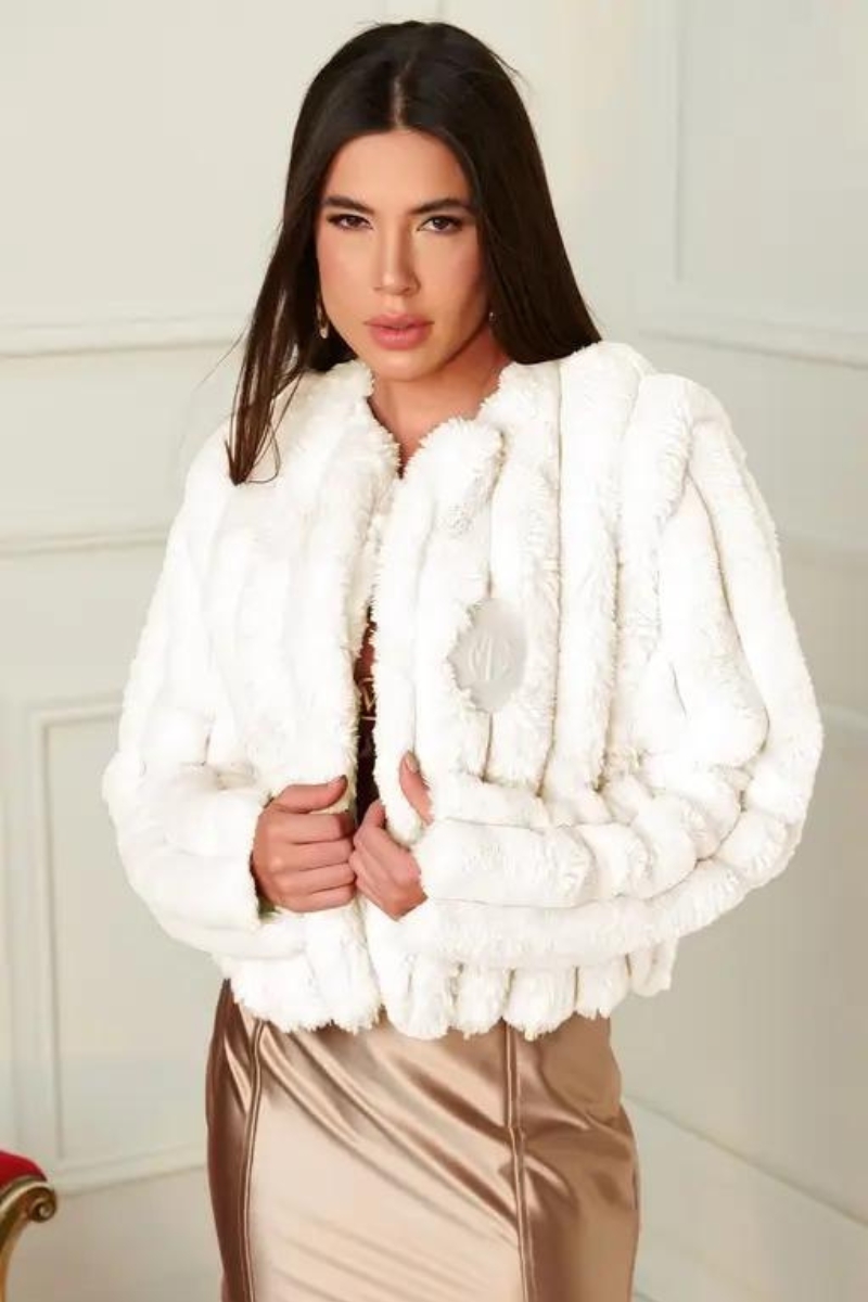 Maria Gueixa - LUXURY LEATHER JACKET MARY GEISHA BEIGE - 11260