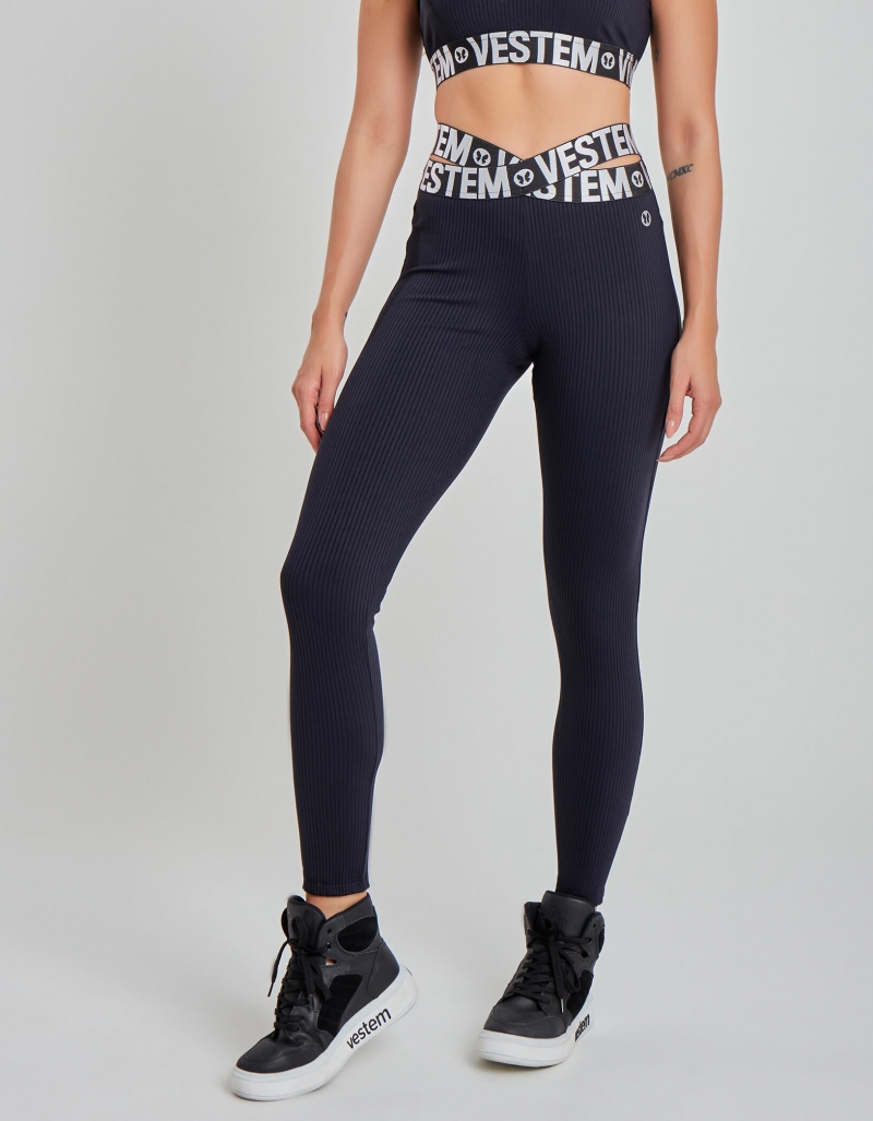 Vestem - Amalia Black Leggings and Top Set - CJ27.C0002