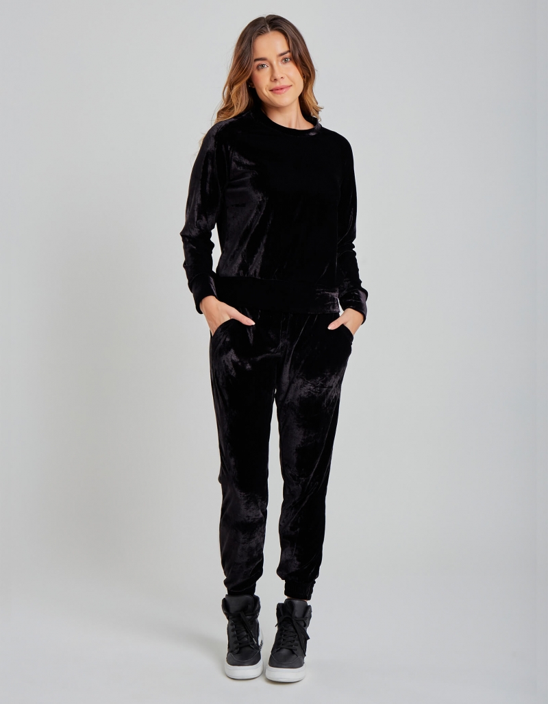 Vestem - Celina Long Sleeve Pants and Shirt Set Black - CJ28.C0002