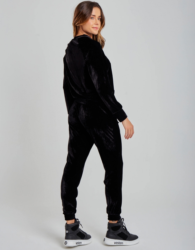 Vestem - Celina Long Sleeve Pants and Shirt Set Black - CJ28.C0002