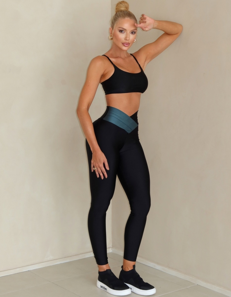 Vestem - Conjunto Legging Fuso e Top Cecilia Preto - CJ31.C0002